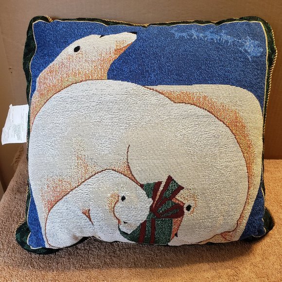 Christmas Pillow Polar Bear Family ~ 2 Available - Picture 1 of 6